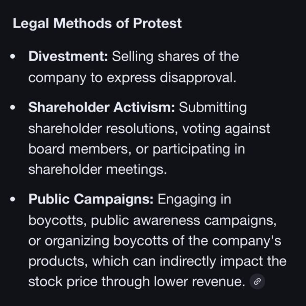 Effective protest actions.